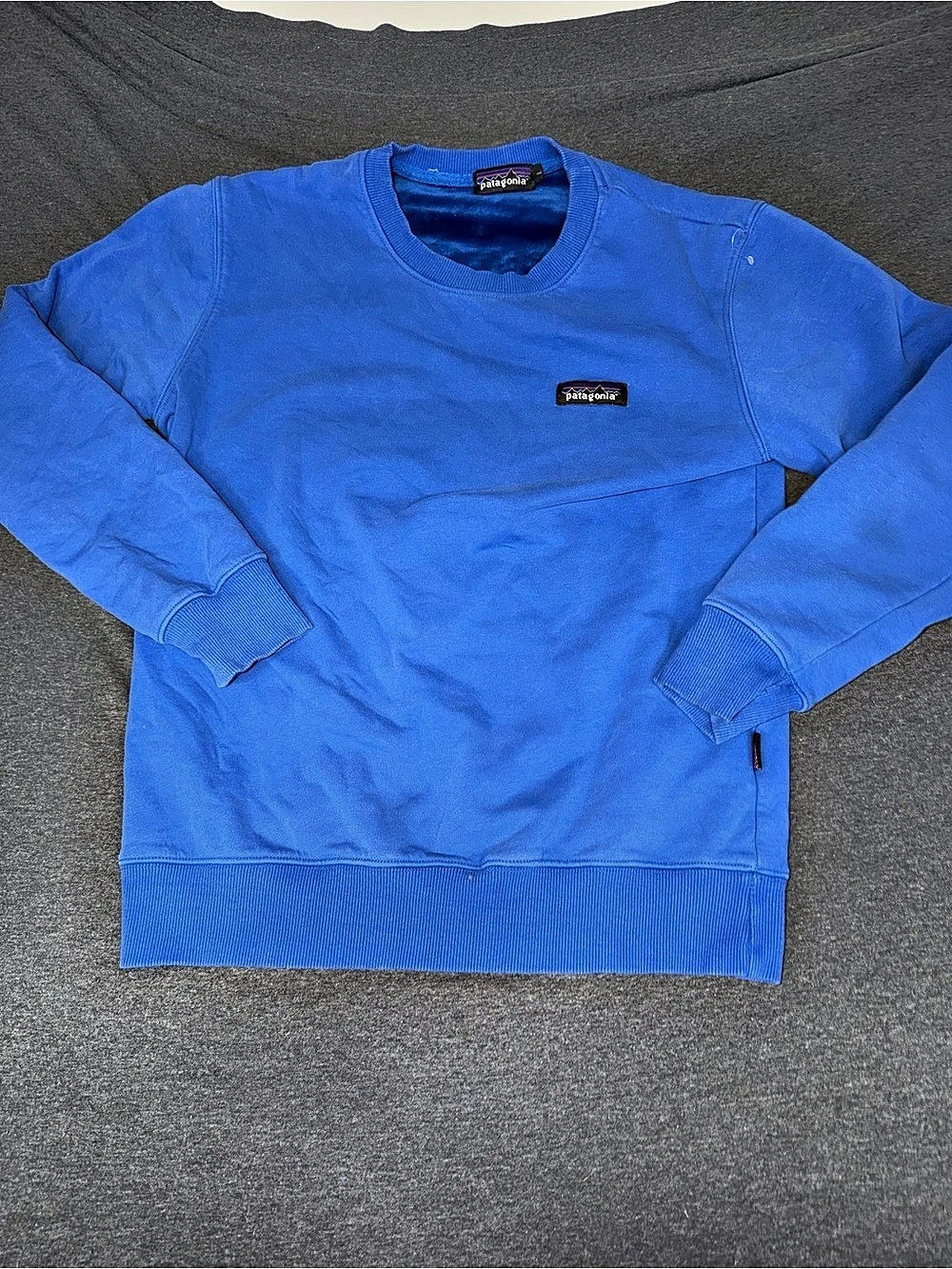 Patagonia P-6 Logo Uprisal Crew Sweatshirt Blue Crewneck Sweatshirt